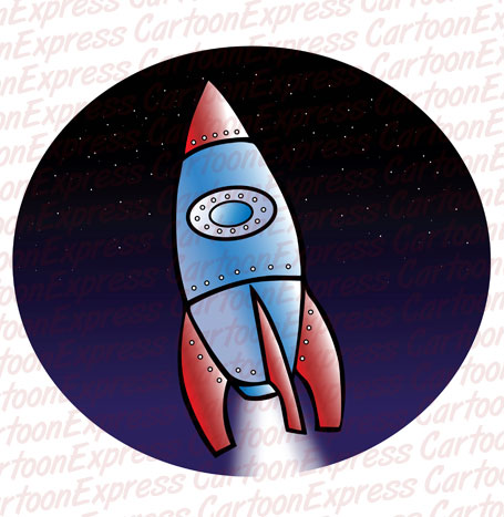 rocket ship in space